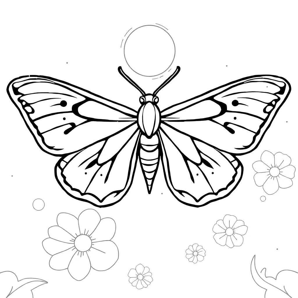 Luna Moth Coloring Page Luna Moth Coloring Page