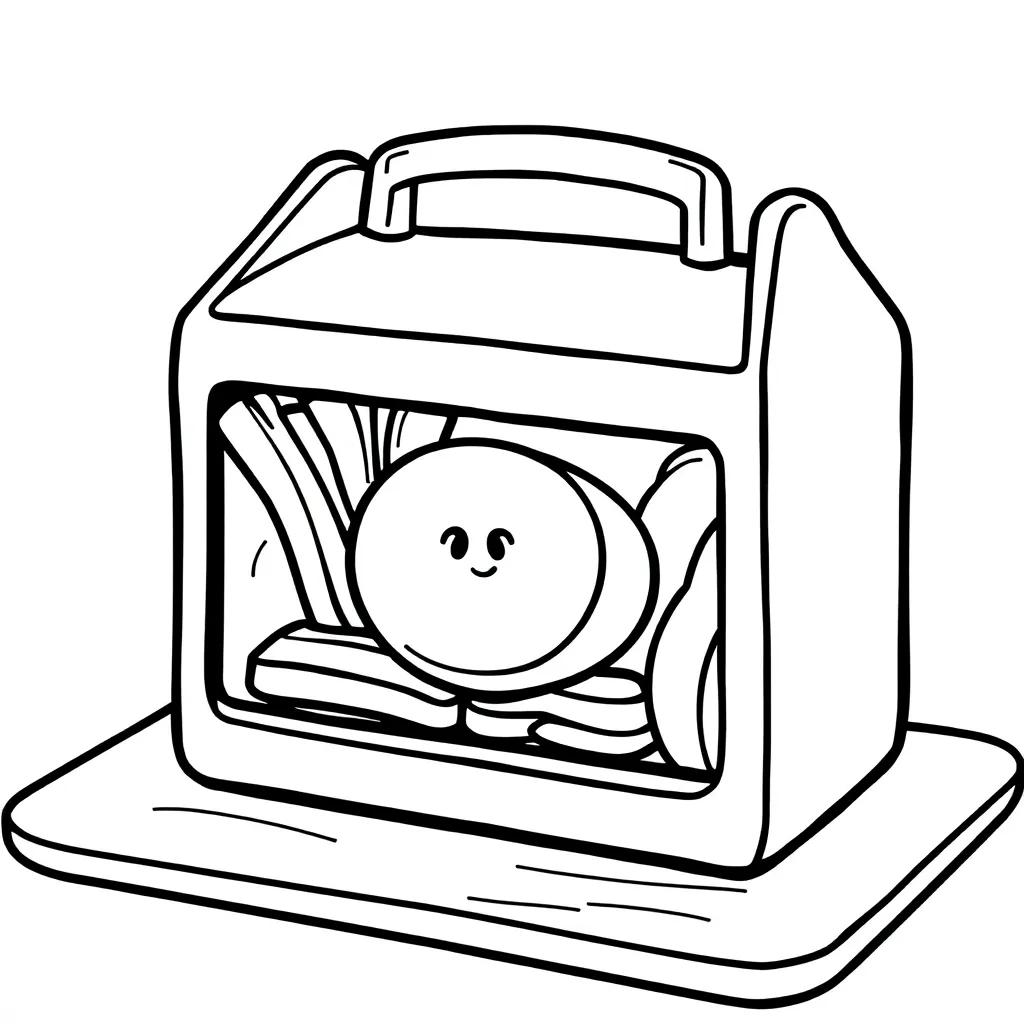 Lunch Box Coloring Page