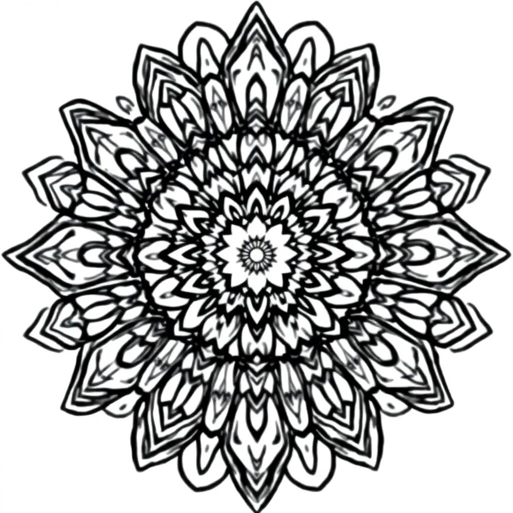 Mandala Geometric Coloring Pages