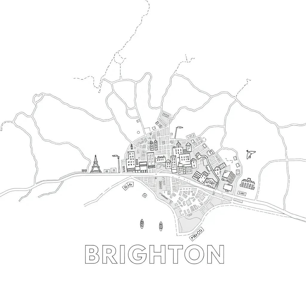 Map Of Brighton Uk Town Centre