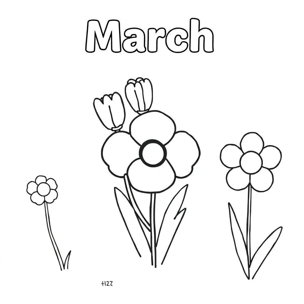 March Coloring Pages For Kids