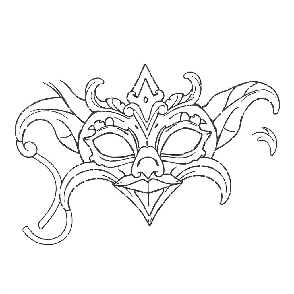 Mardi Gras Coloring Page Mardi Gras Coloring Page