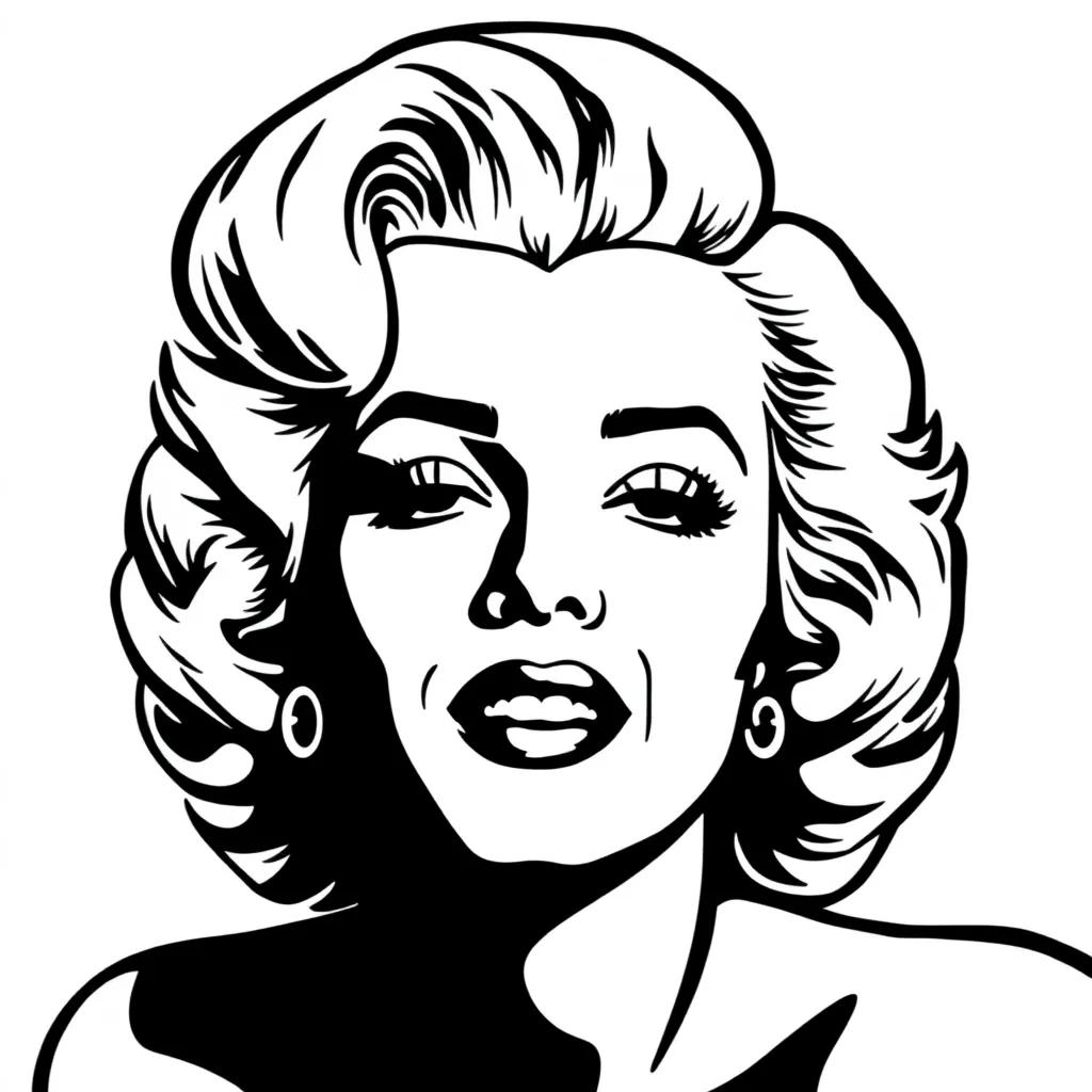 Marilyn Monroe Coloring Page