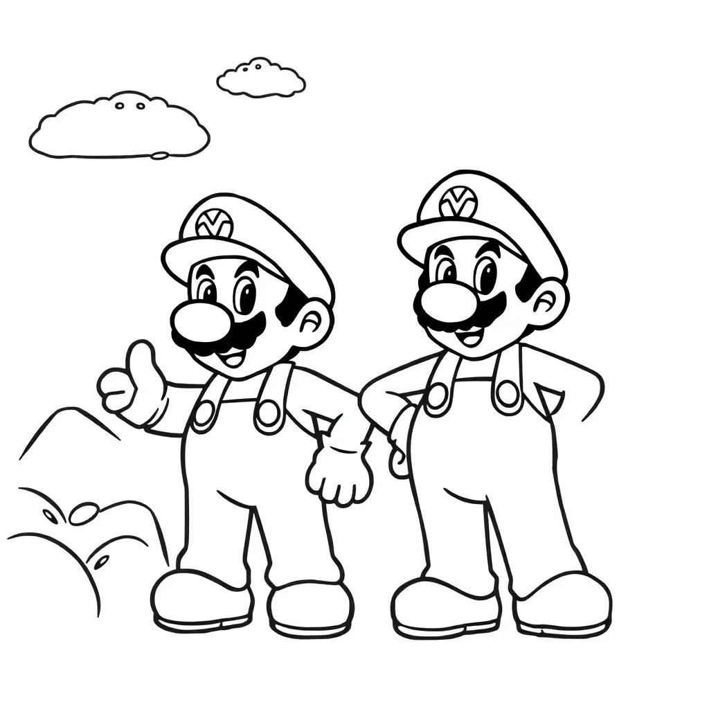 Mario Brothers Free Coloring Pages