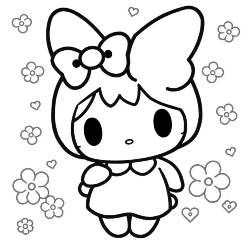 My Melody Sanrio Coloring Pages