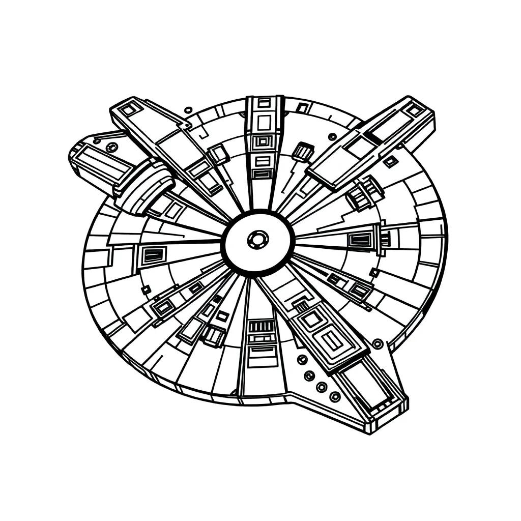Millennium Falcon Coloring Page