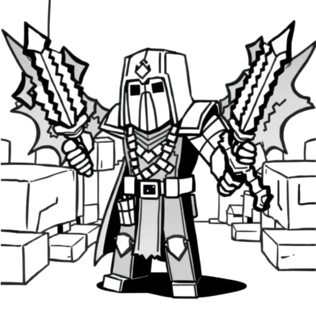 Minecraft Coloring Pages Warden