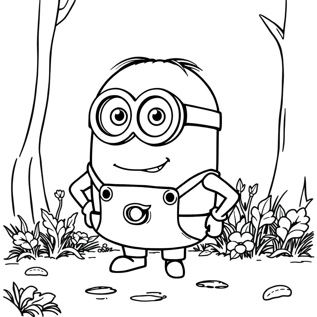 Minion Coloring Pages Bob