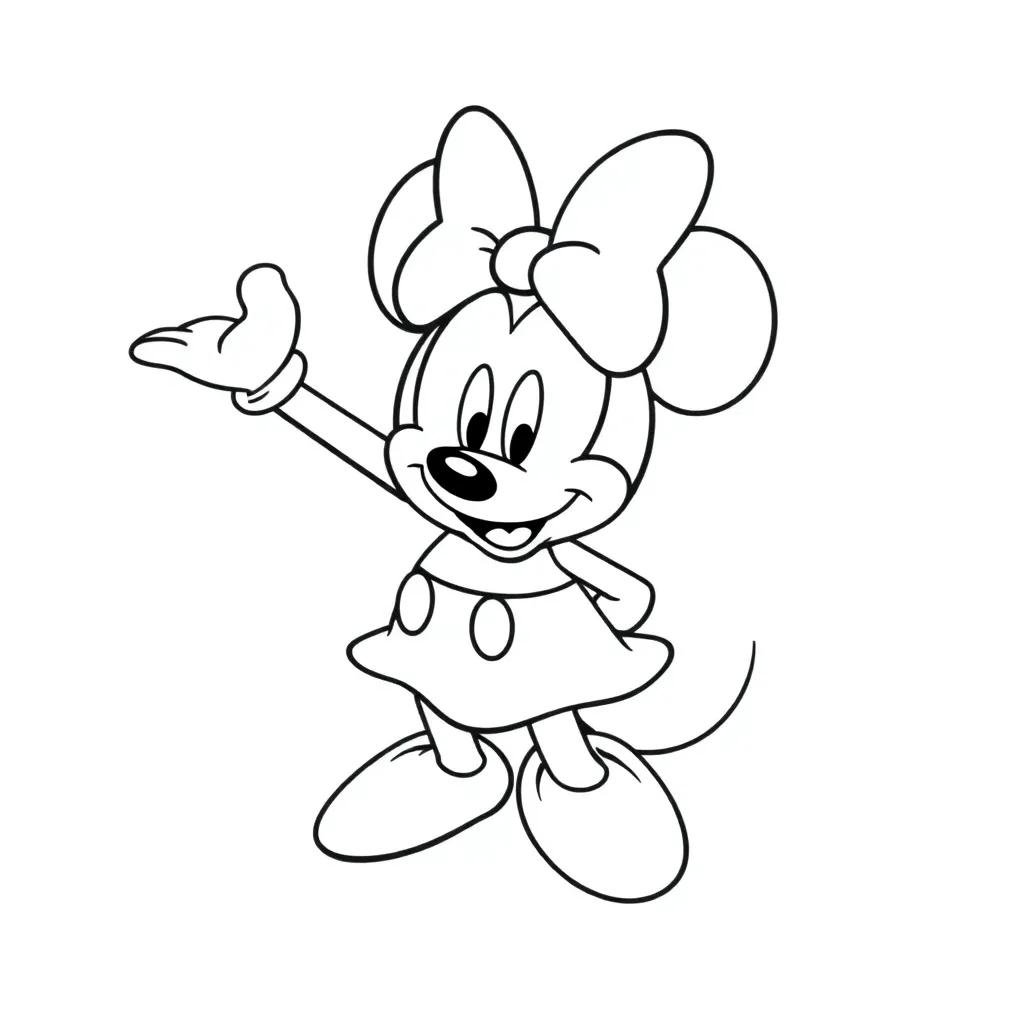 Minnie Mouse Coloring Page Printable