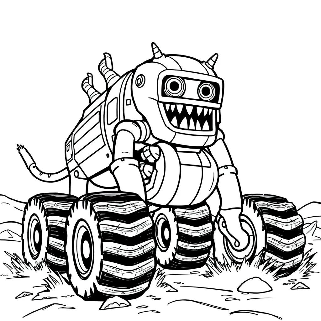 Monster Machine Coloring Pages Monster Machine Coloring Pages