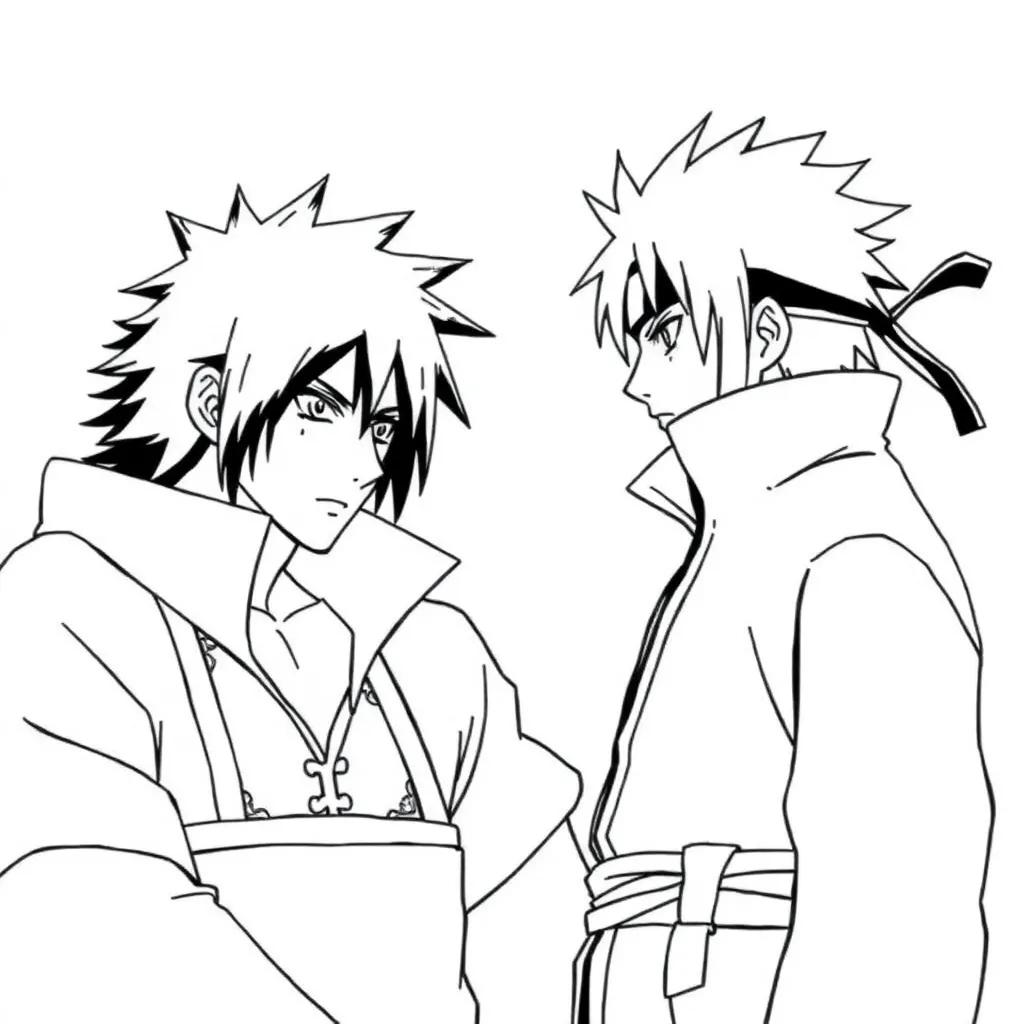 Naruto And Sasuke Coloring Pages