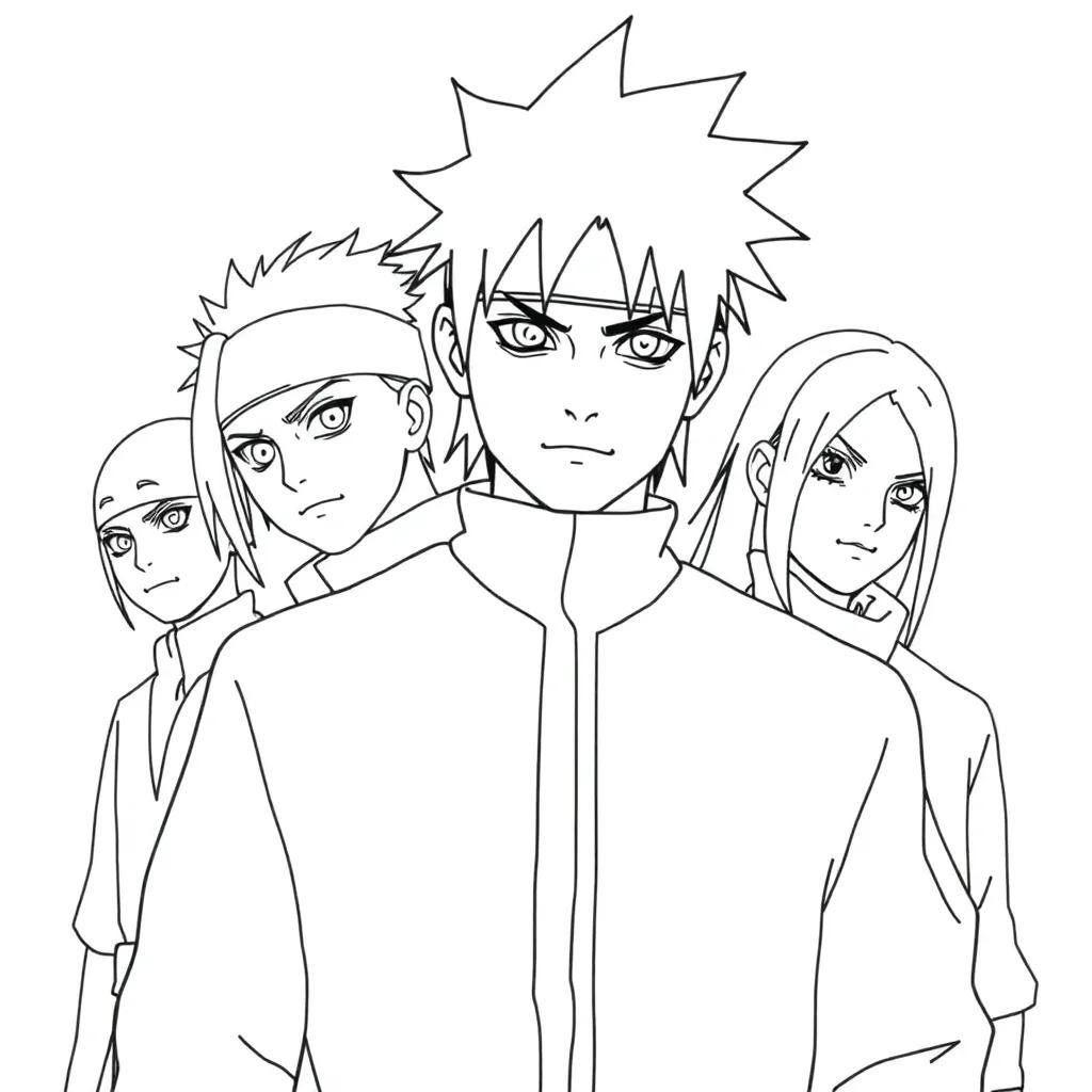 Naruto Characters Coloring Pages