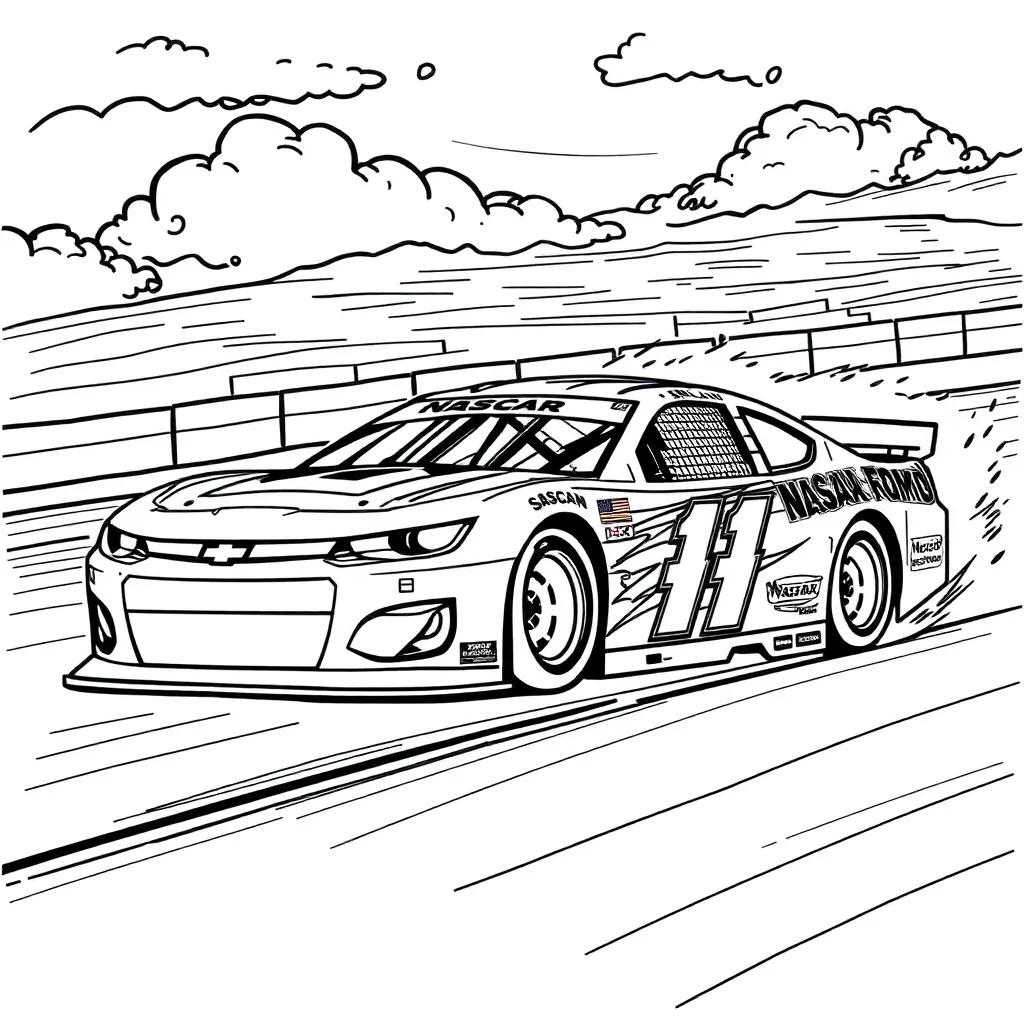Nascar Printable Coloring Pages