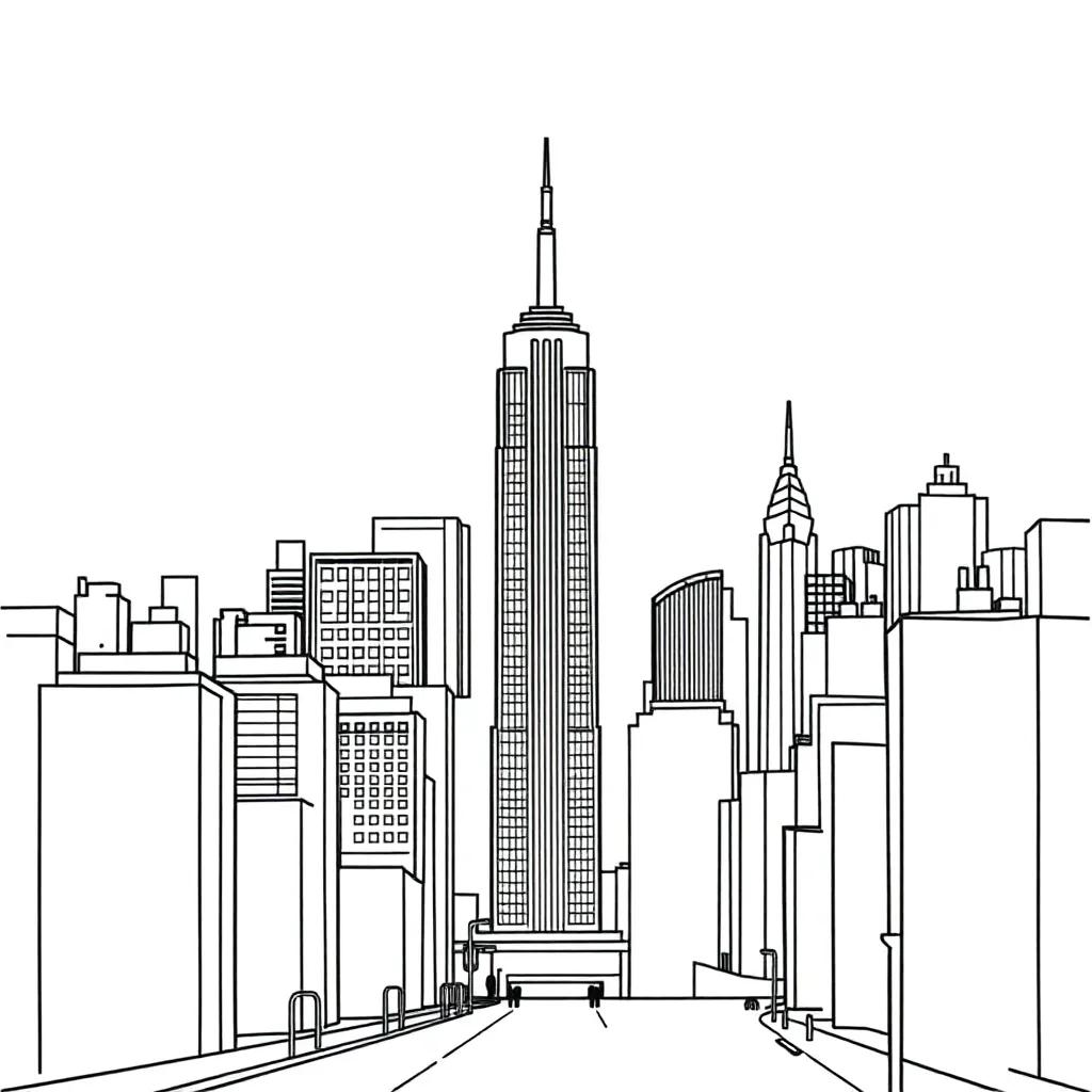 New York City Coloring Page