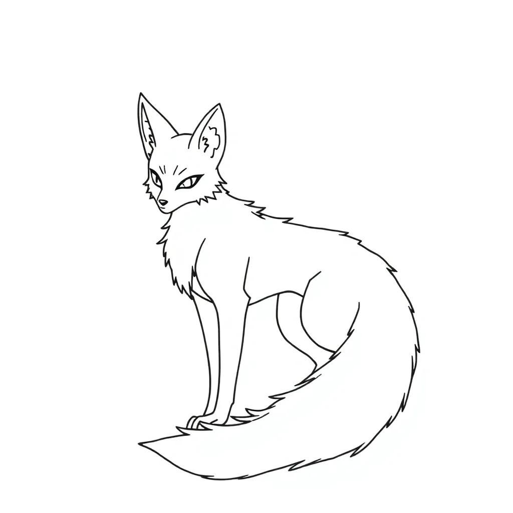 Nine Tailed Fox Naruto Coloring Pages