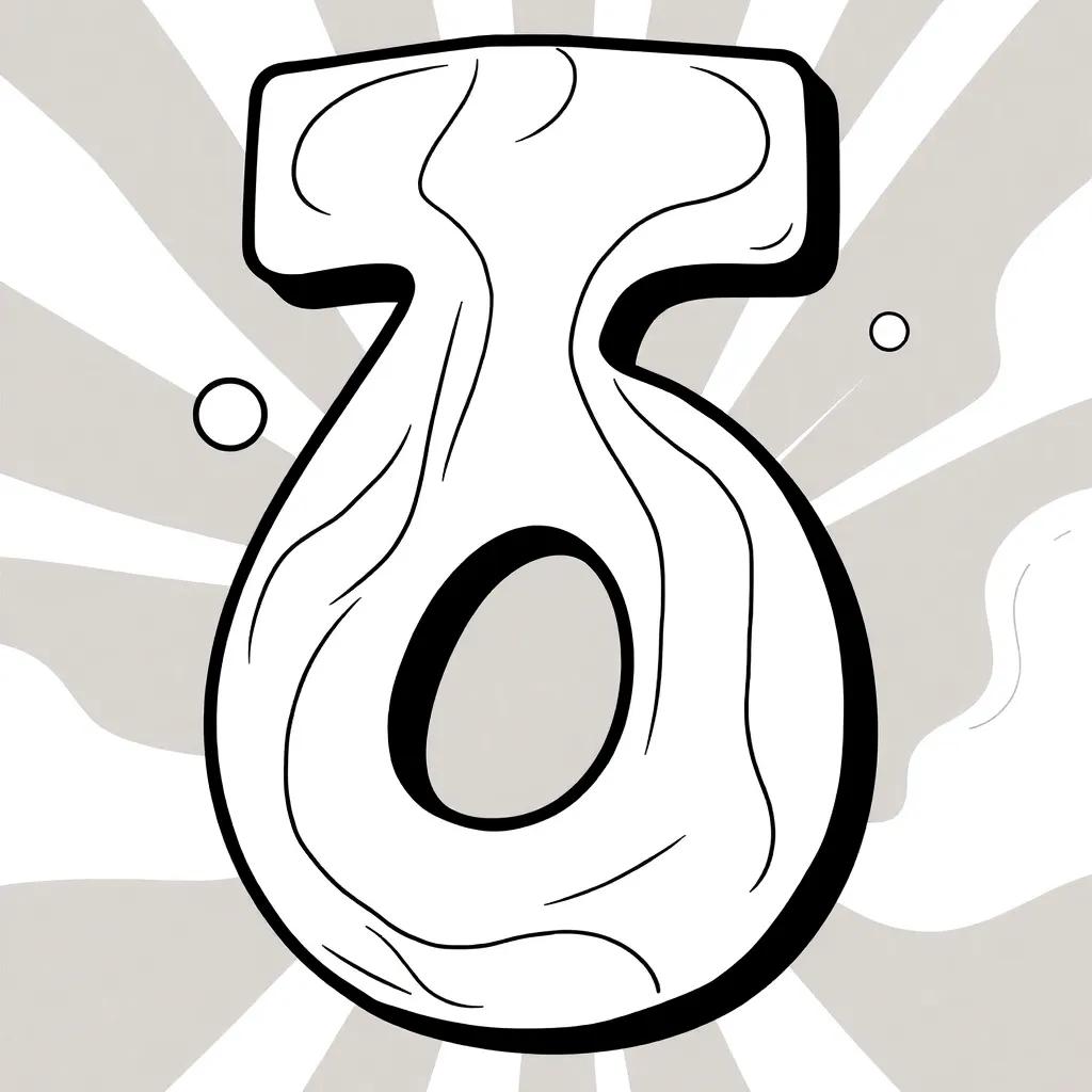 Number One Coloring Page