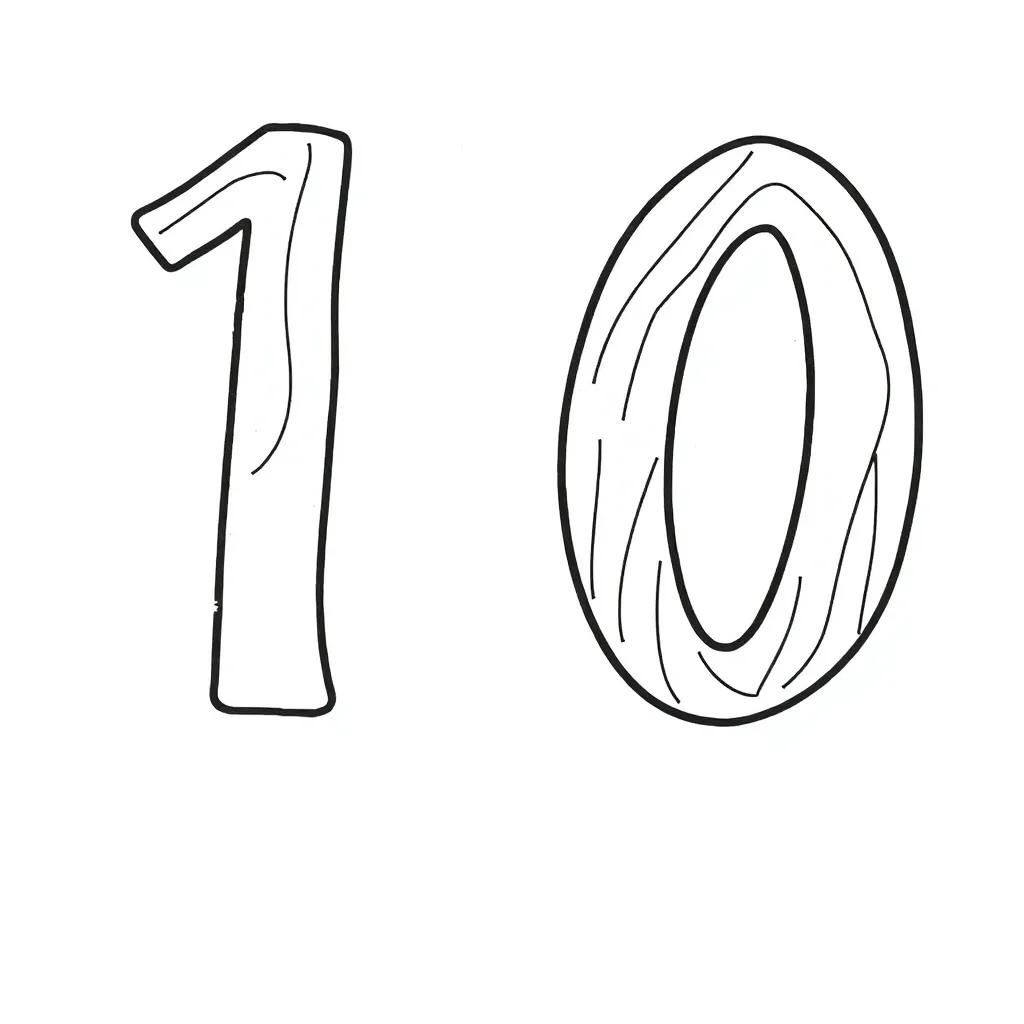 Numbers 1 10 Coloring Pages