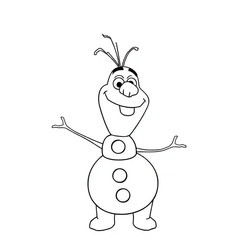 Olaf From Frozen Coloring Page