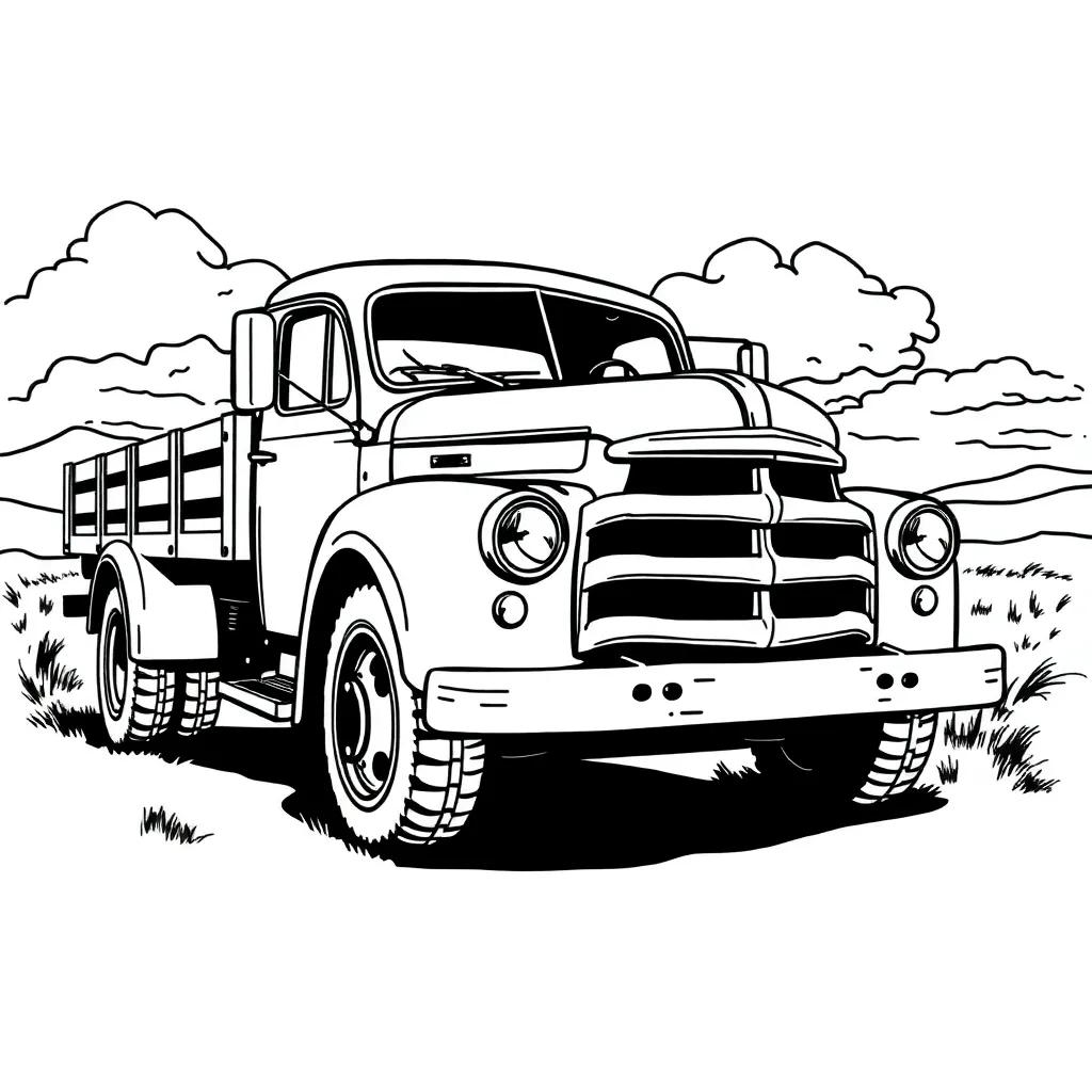 Old Truck Coloring Pages