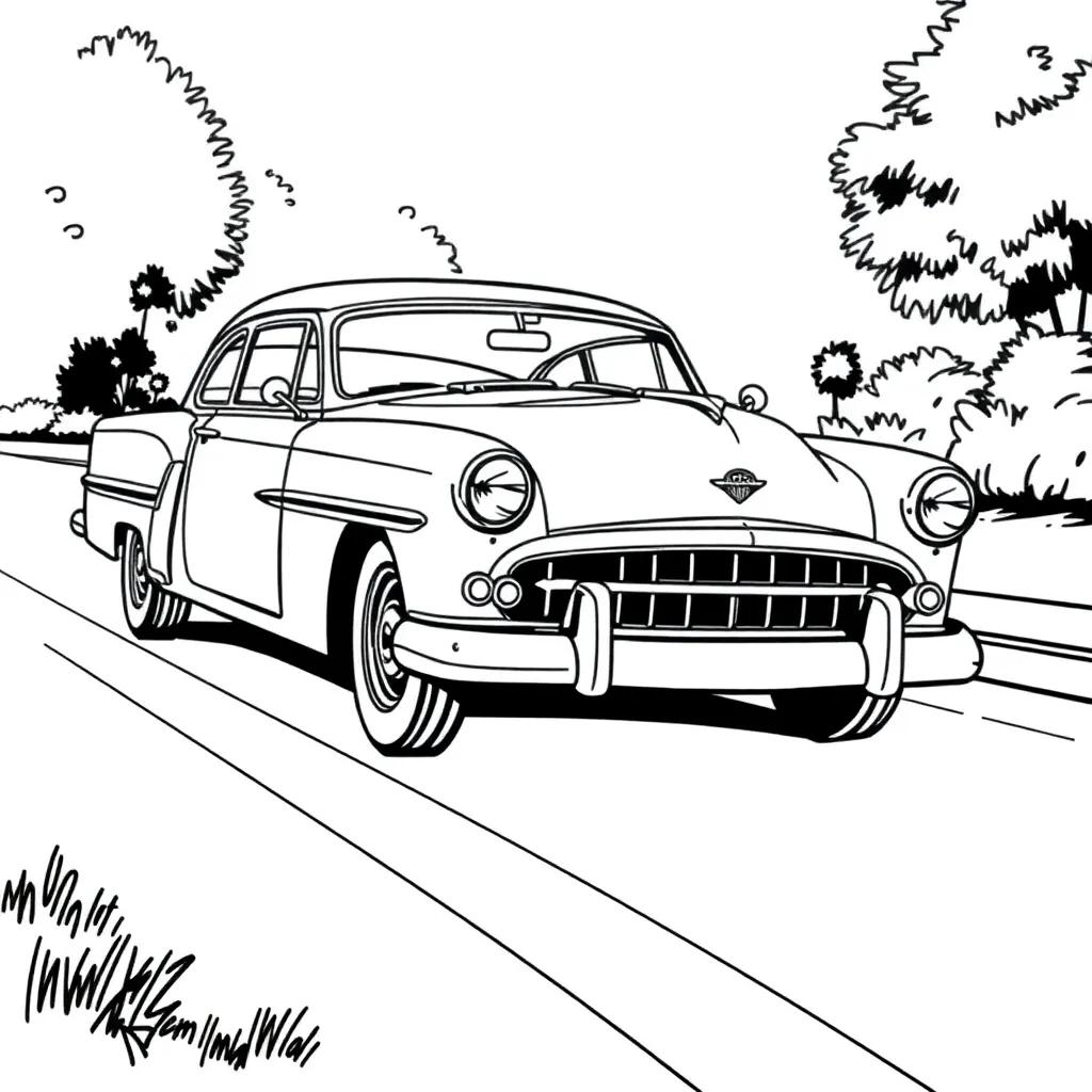 Old Cars Coloring Pages