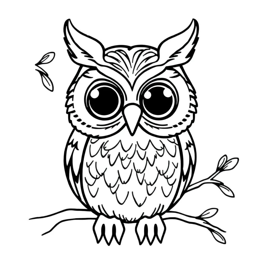 Owl Coloring Pages For Preschoolers