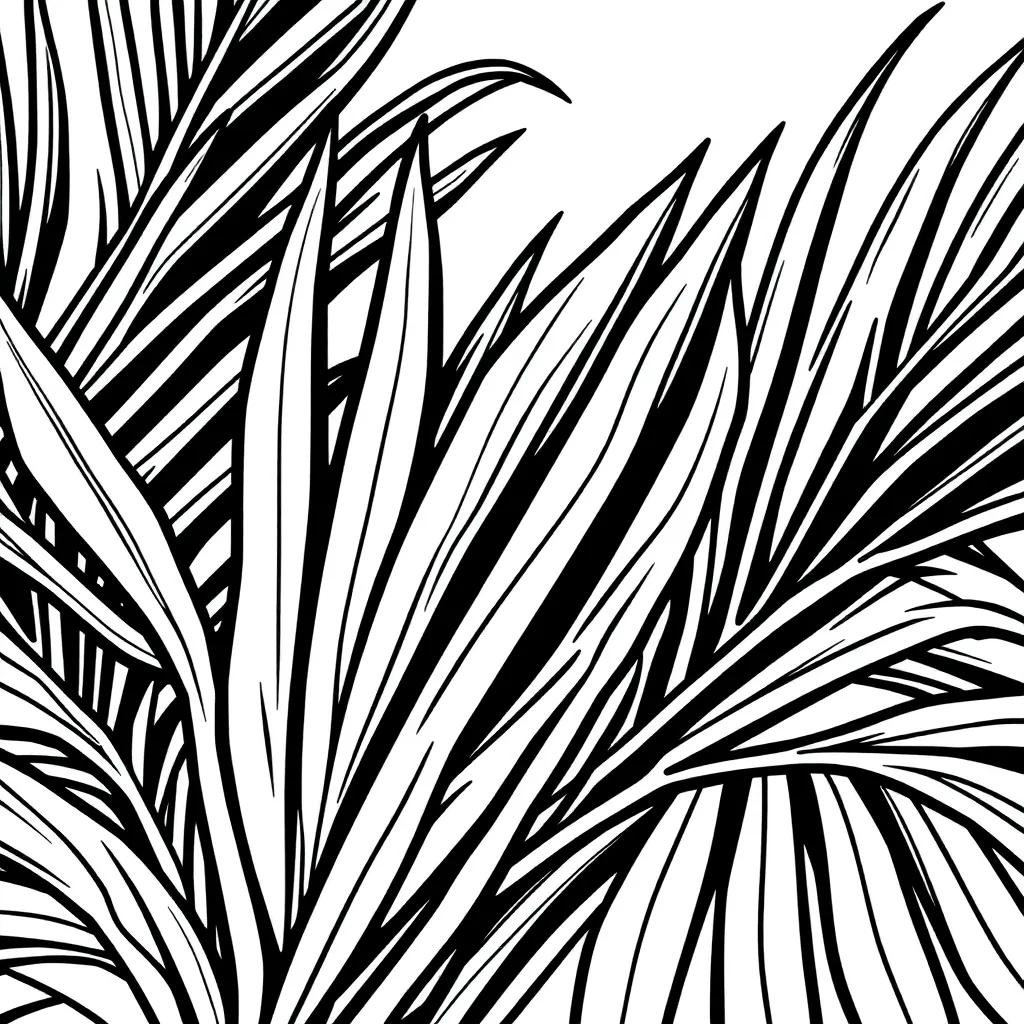 Palm Leaf Coloring Page