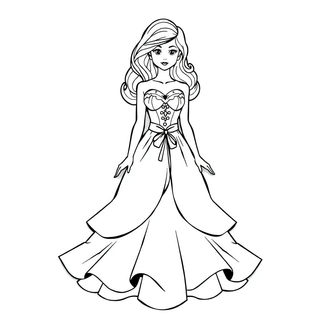Paper Doll Dress Up Coloring Pages