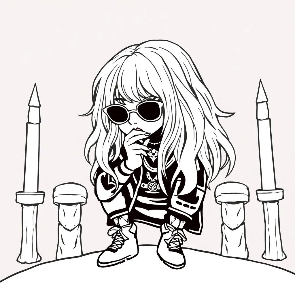 Pastel Goth Coloring Pages