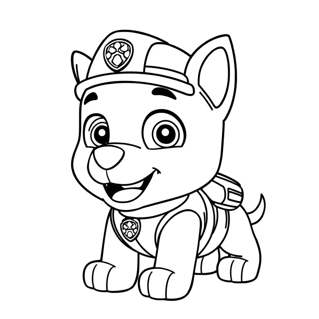 Paw Patrol Rubble Coloring Pages Paw Patrol Rubble Coloring Pages