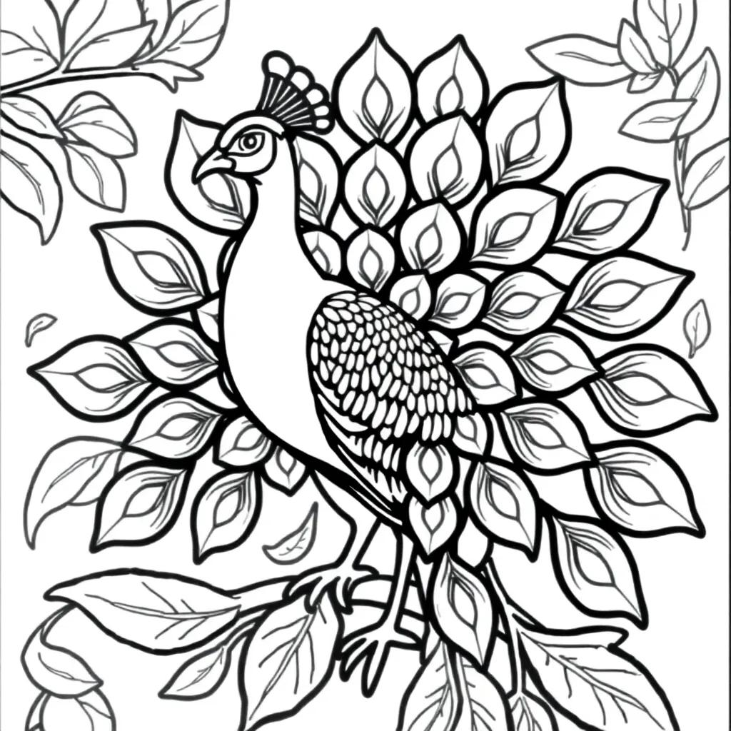 Peacock Coloring Pages Printable
