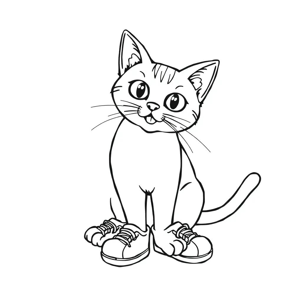 Pete The Cat Coloring Page Shoes