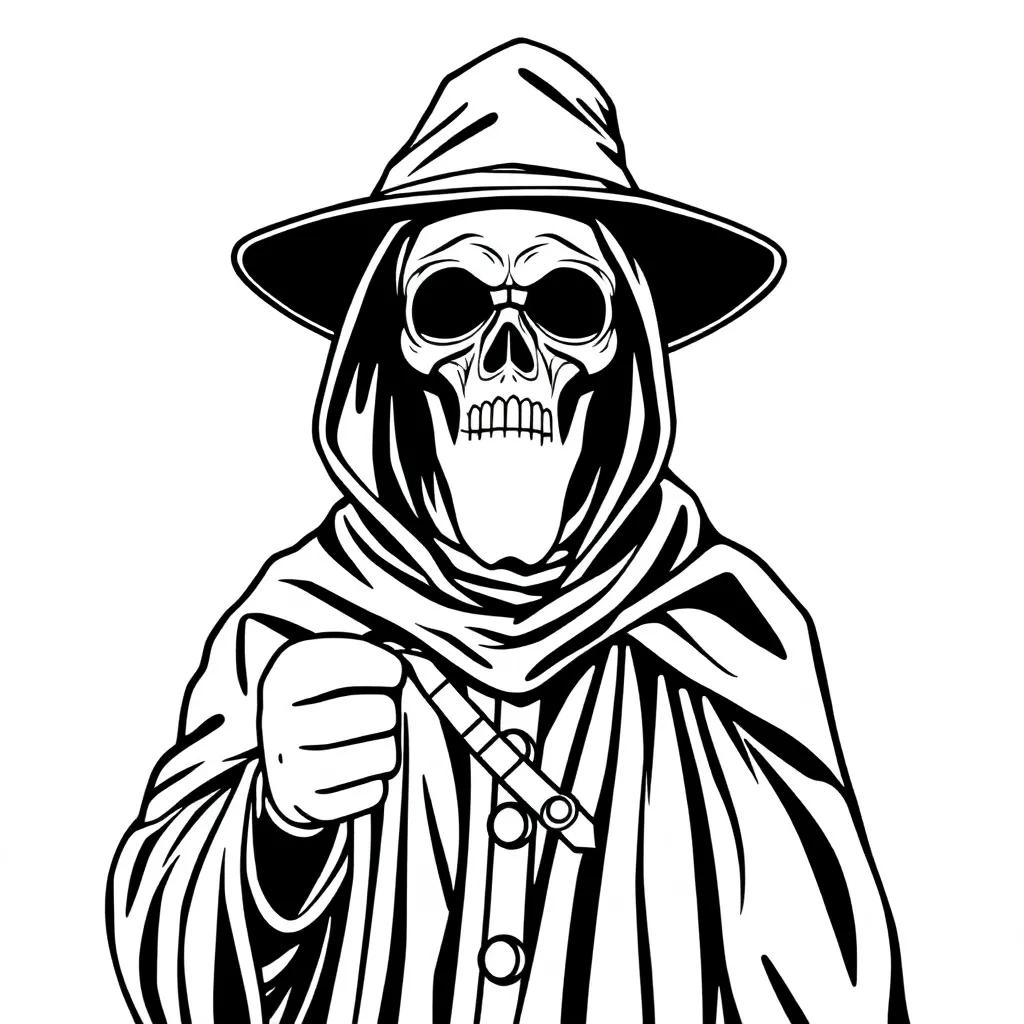 Plague Doctor Coloring Page