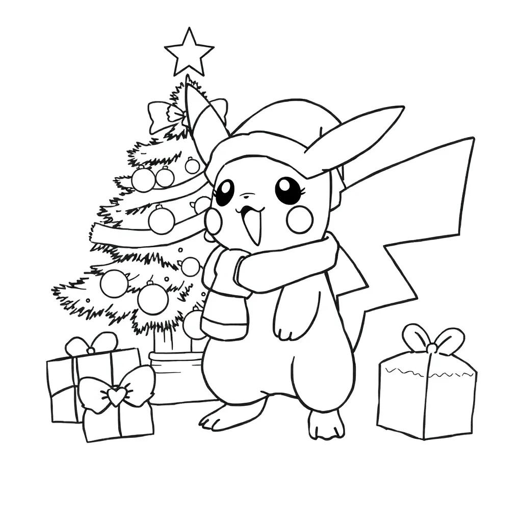 Pokemon Coloring Pages Christmas