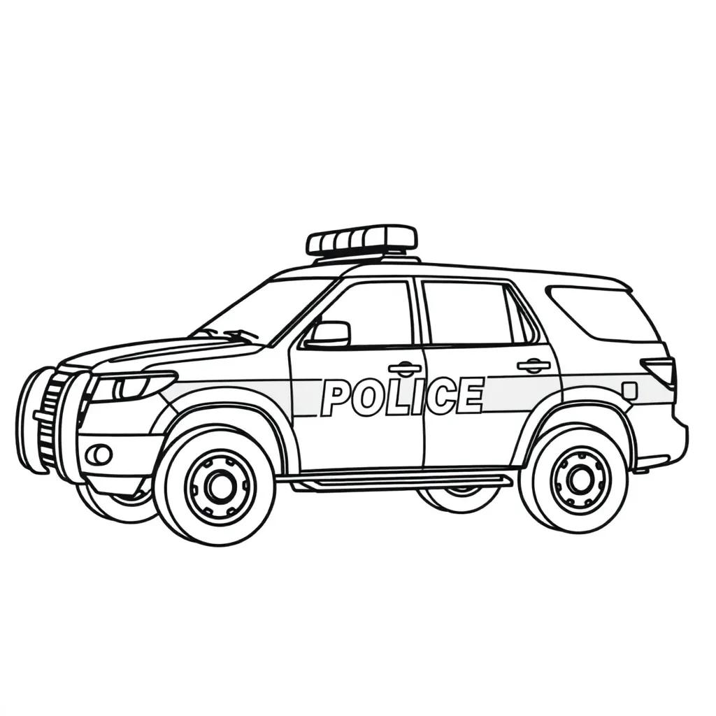Police Truck Coloring Pages