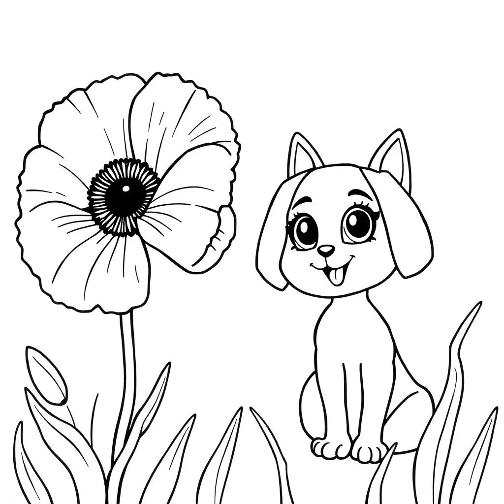 Poppy And Viva Coloring Page Poppy And Viva Coloring Page