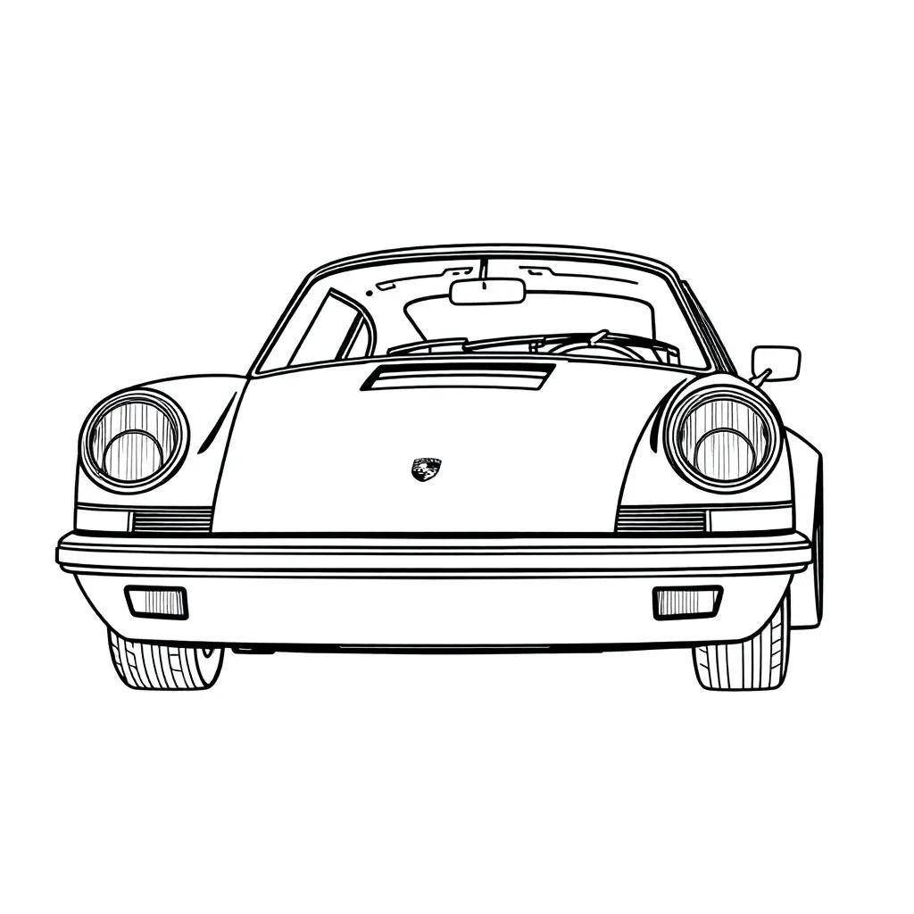 Porsche 911 Coloring Page