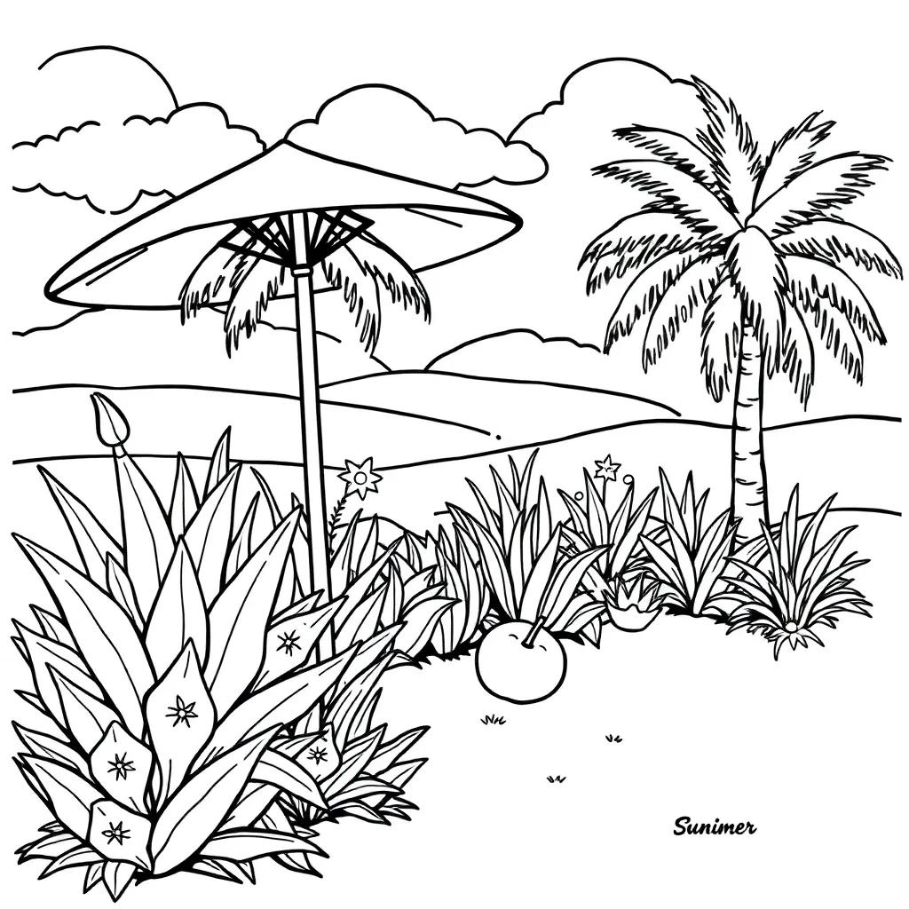 Preppy Summer Coloring Pages Preppy Summer Coloring Pages