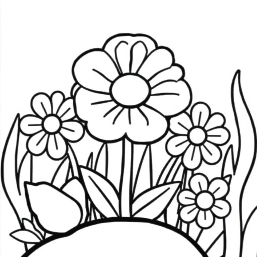 Preschool Coloring Pages Flowers