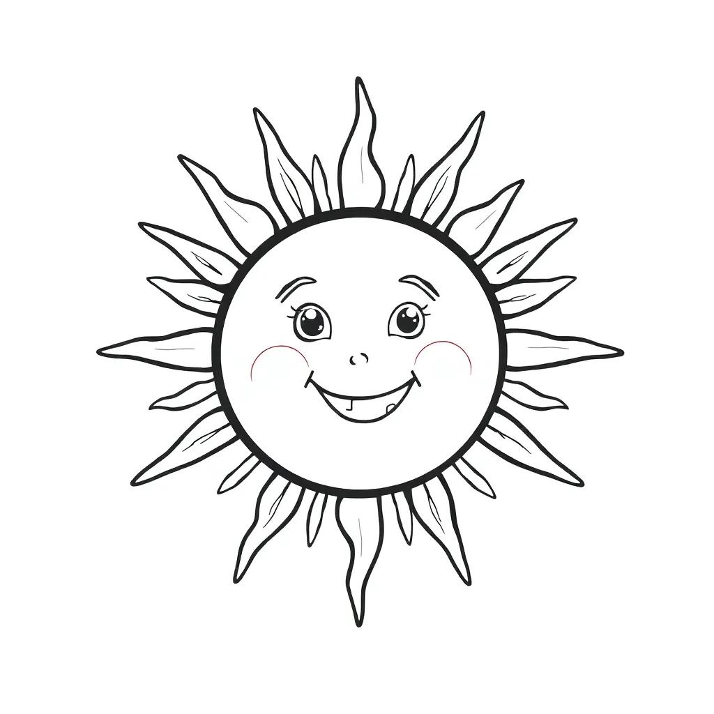 Preschool Sun Coloring Page