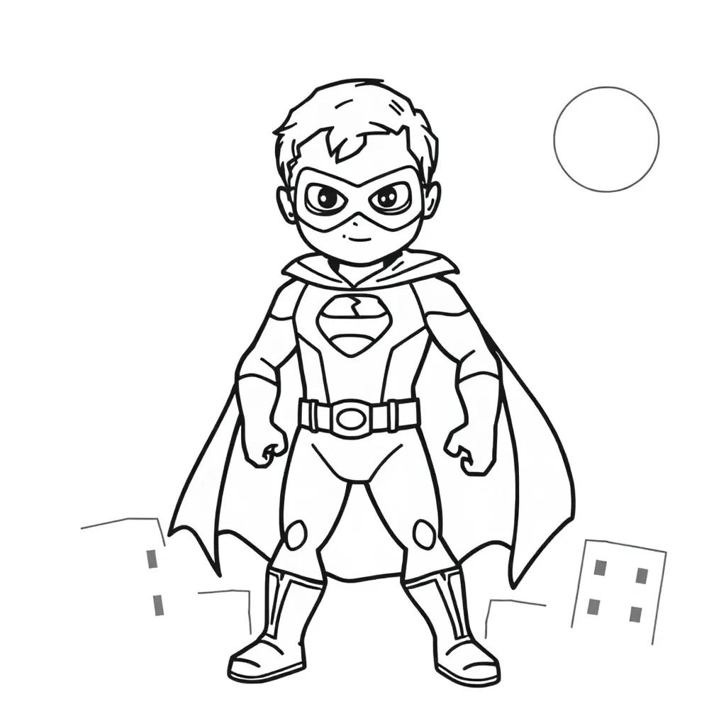 Preschool Superhero Coloring Pages