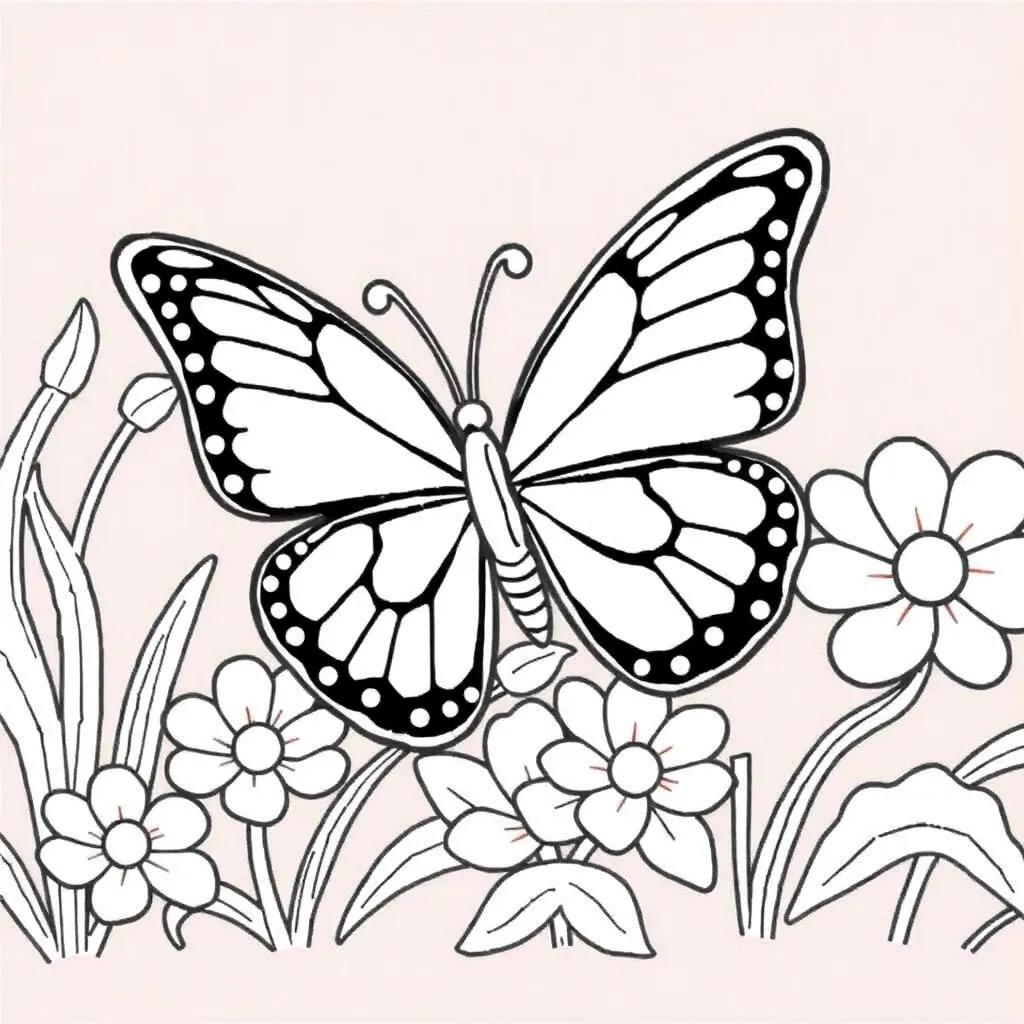 Preschool Butterfly Coloring Pages