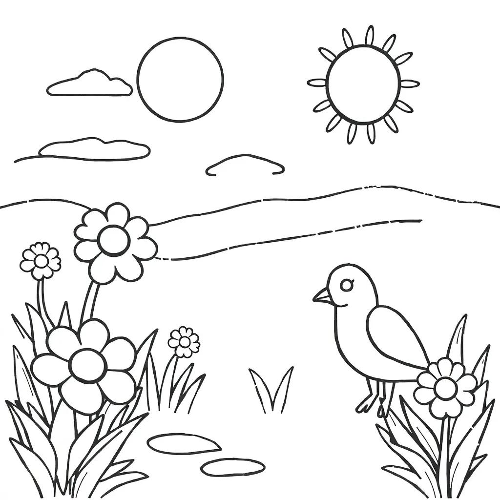 Preschool Coloring Pages Summer