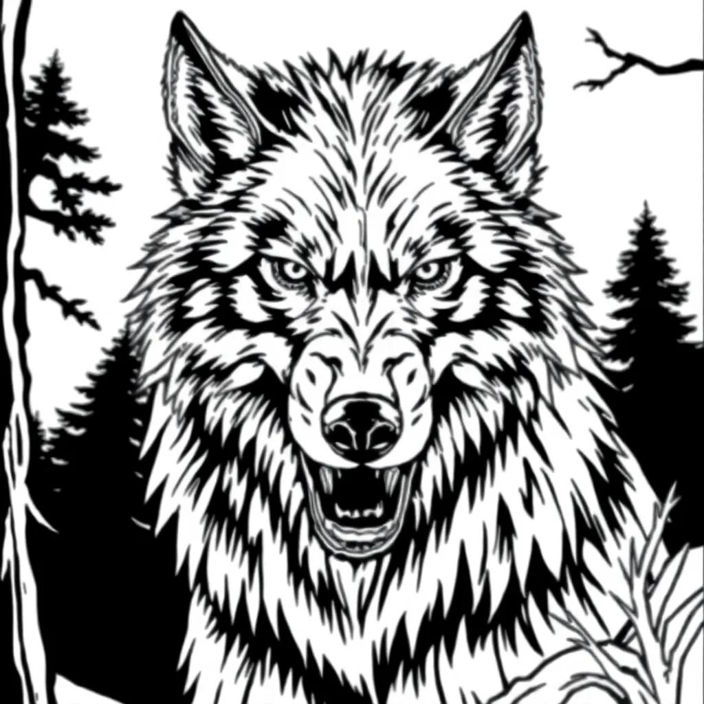 Printable Werewolf Coloring Pages