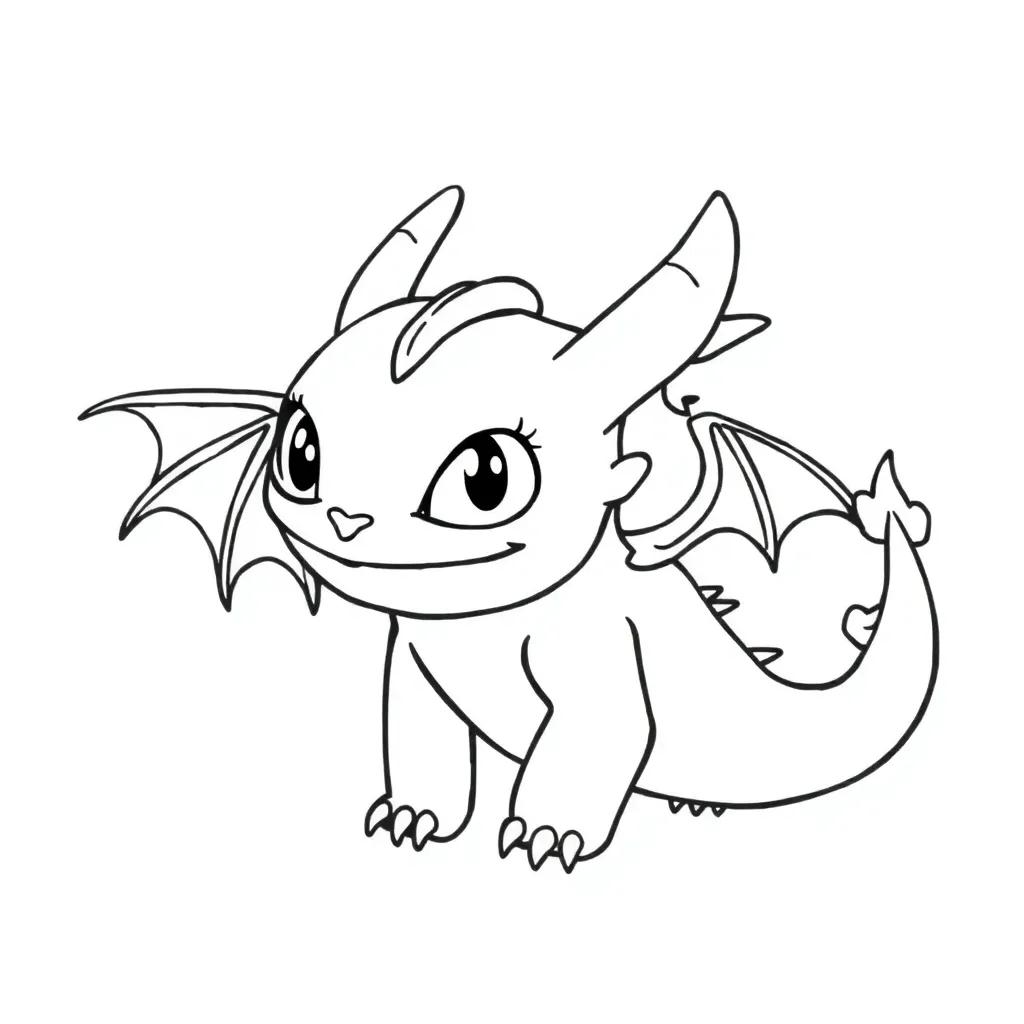Printable Toothless Coloring Pages