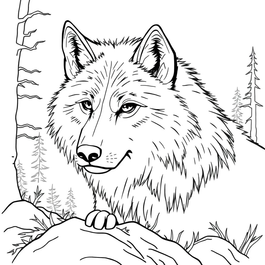 Printable Coloring Pages Wolves