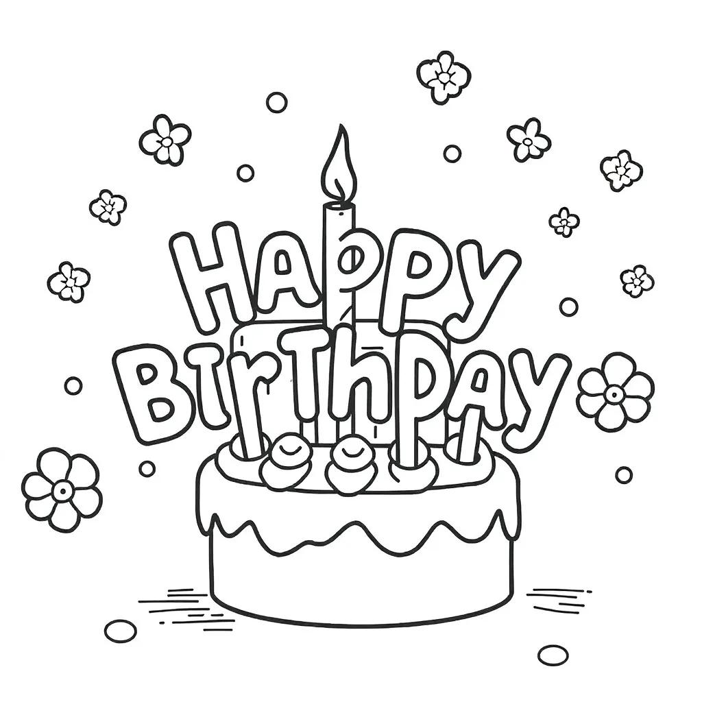 Printable Coloring Pages For Birthdays Printable Coloring Pages For Birthdays
