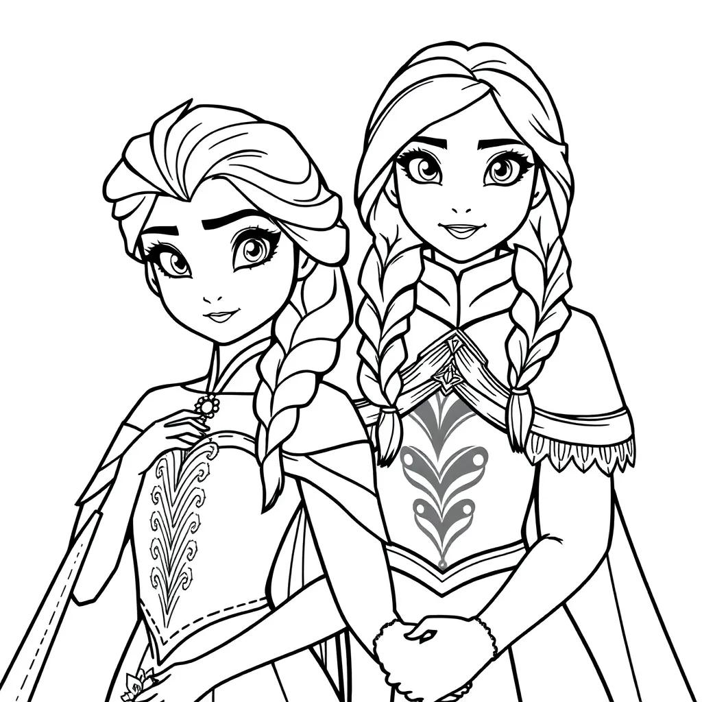 Printable Elsa And Anna Coloring Pages Printable Elsa And Anna Coloring Pages