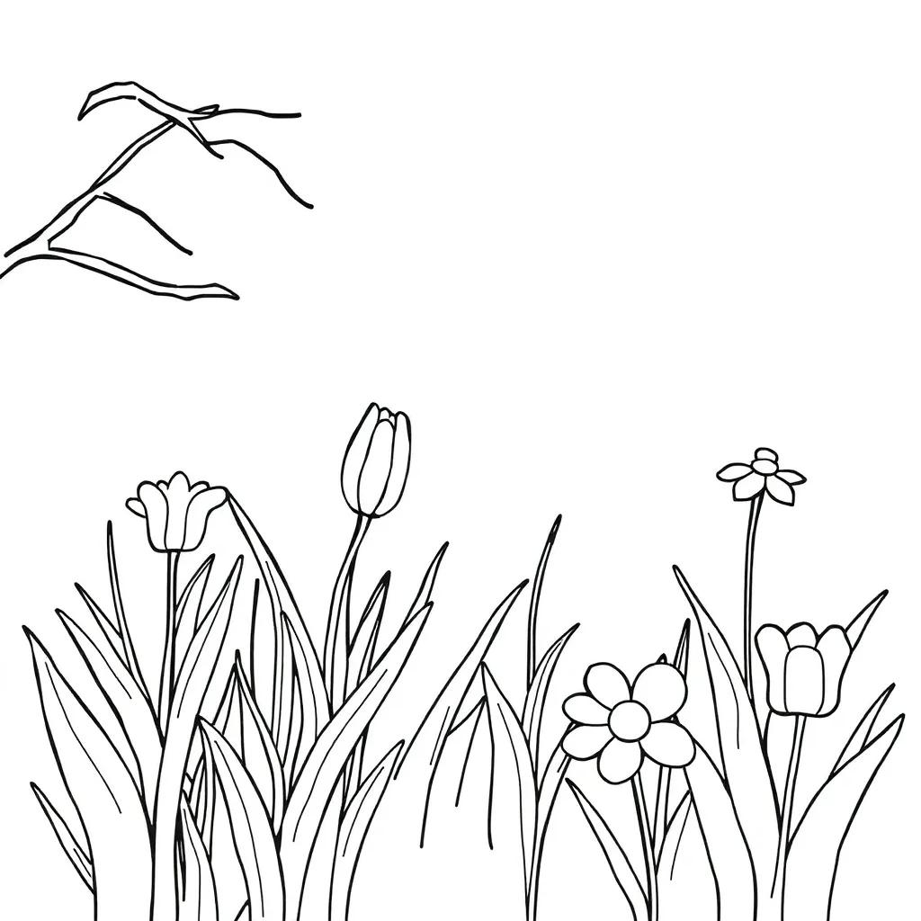 Printable Spring Color Pages