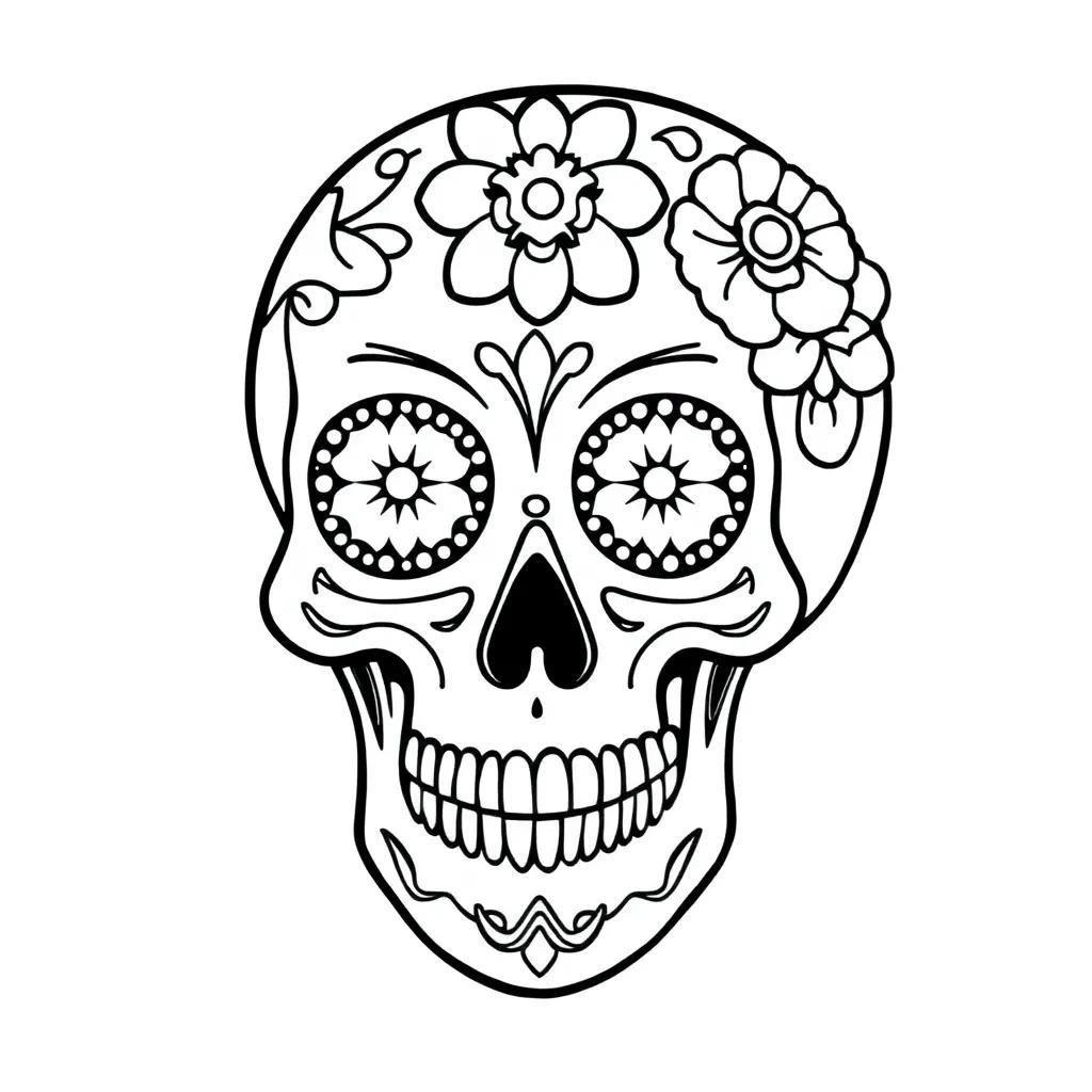 Printable Sugar Skull Coloring Pages