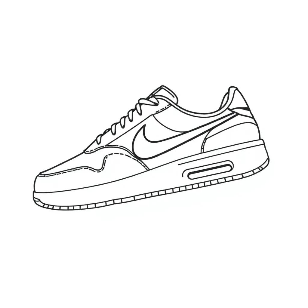Printable Nike Shoe Coloring Pages